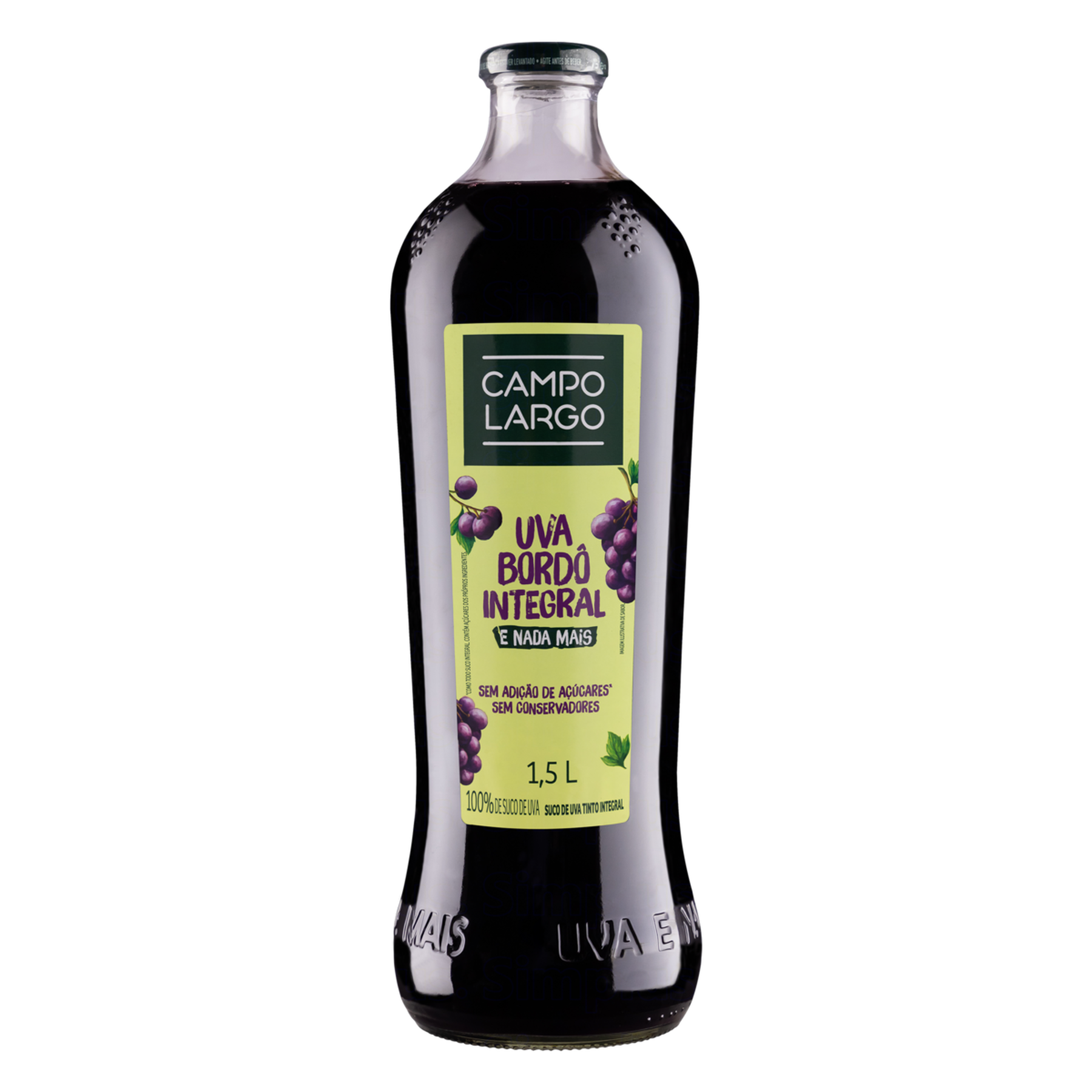 Suco de Uva Tinto Integral Campo Largo Garrafa 1,5l