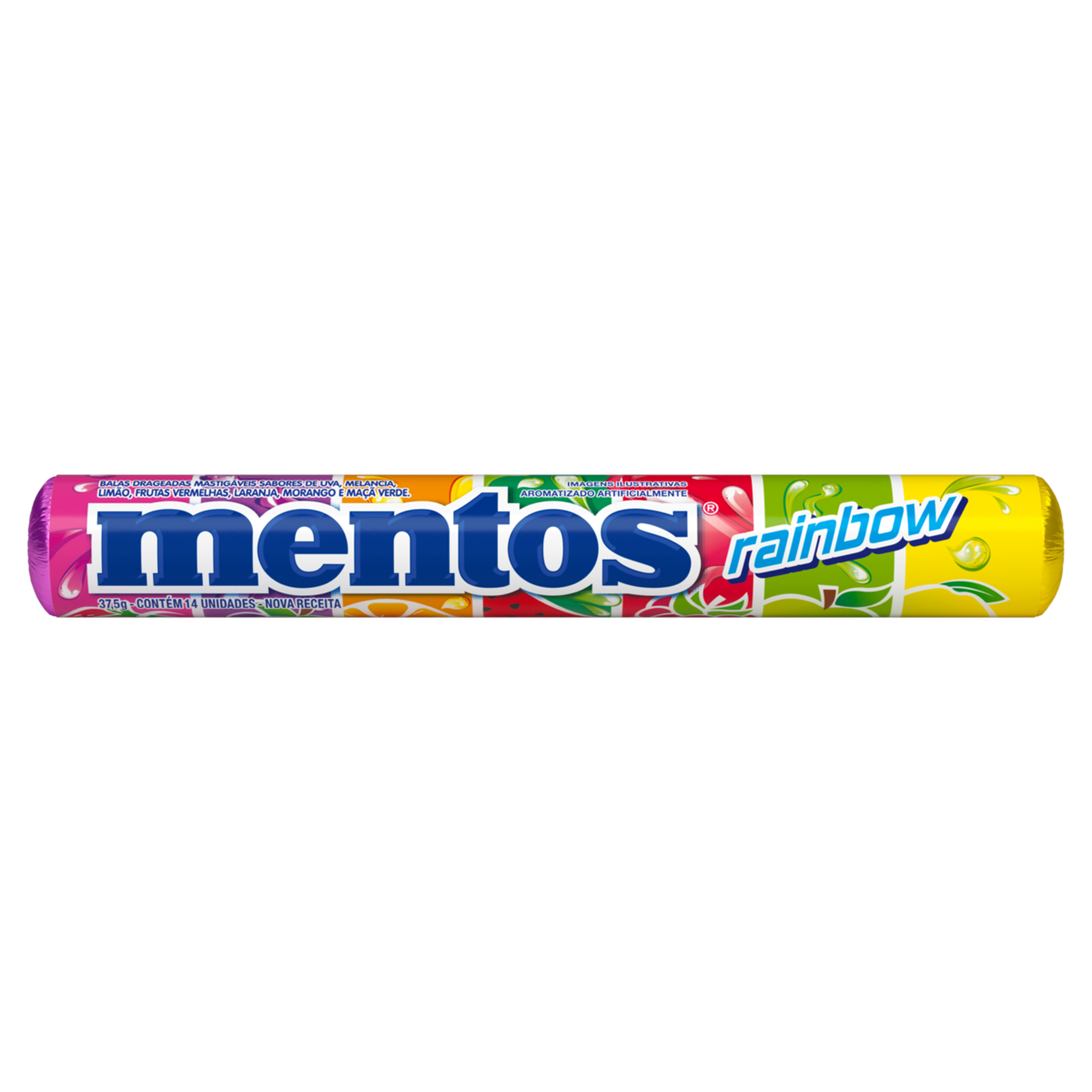 Bala Rainbow Mentos Pacote 37,5g&nbsp;
