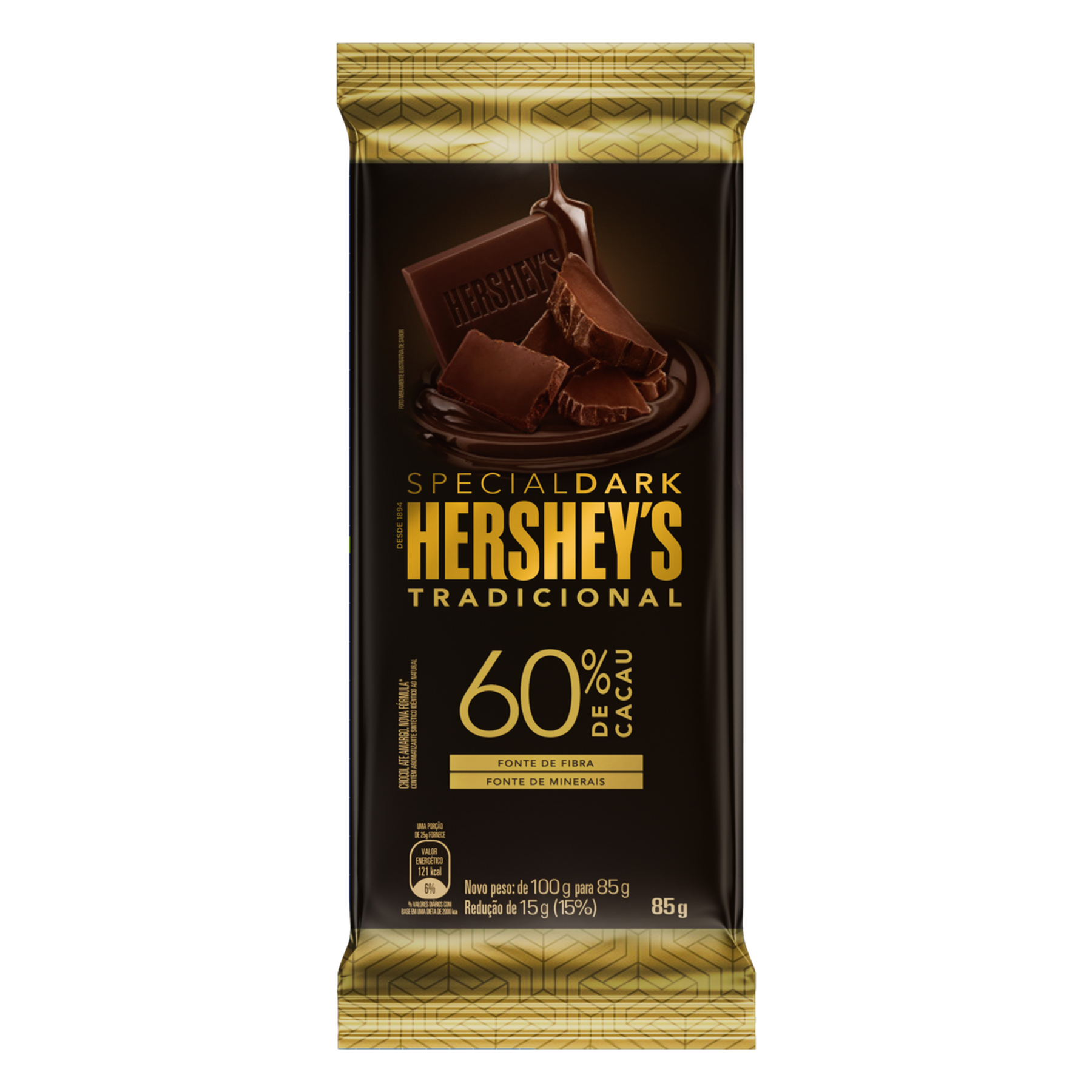 Chocolate Amargo 60% Cacau Hersheys Special Dark Pacote 85g