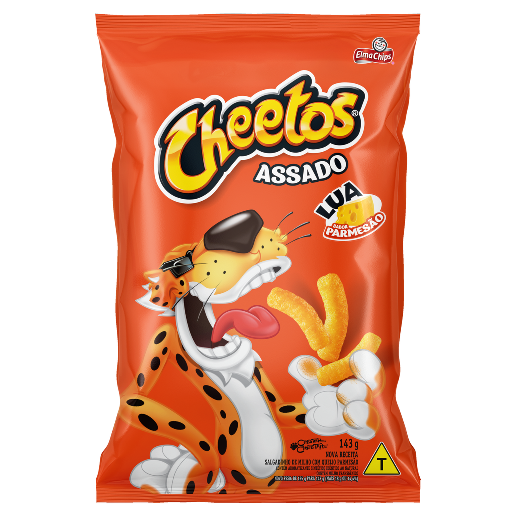 Salgadinho de Milho Lua Parmesão Cheetos Elma Chips Pacote 143g