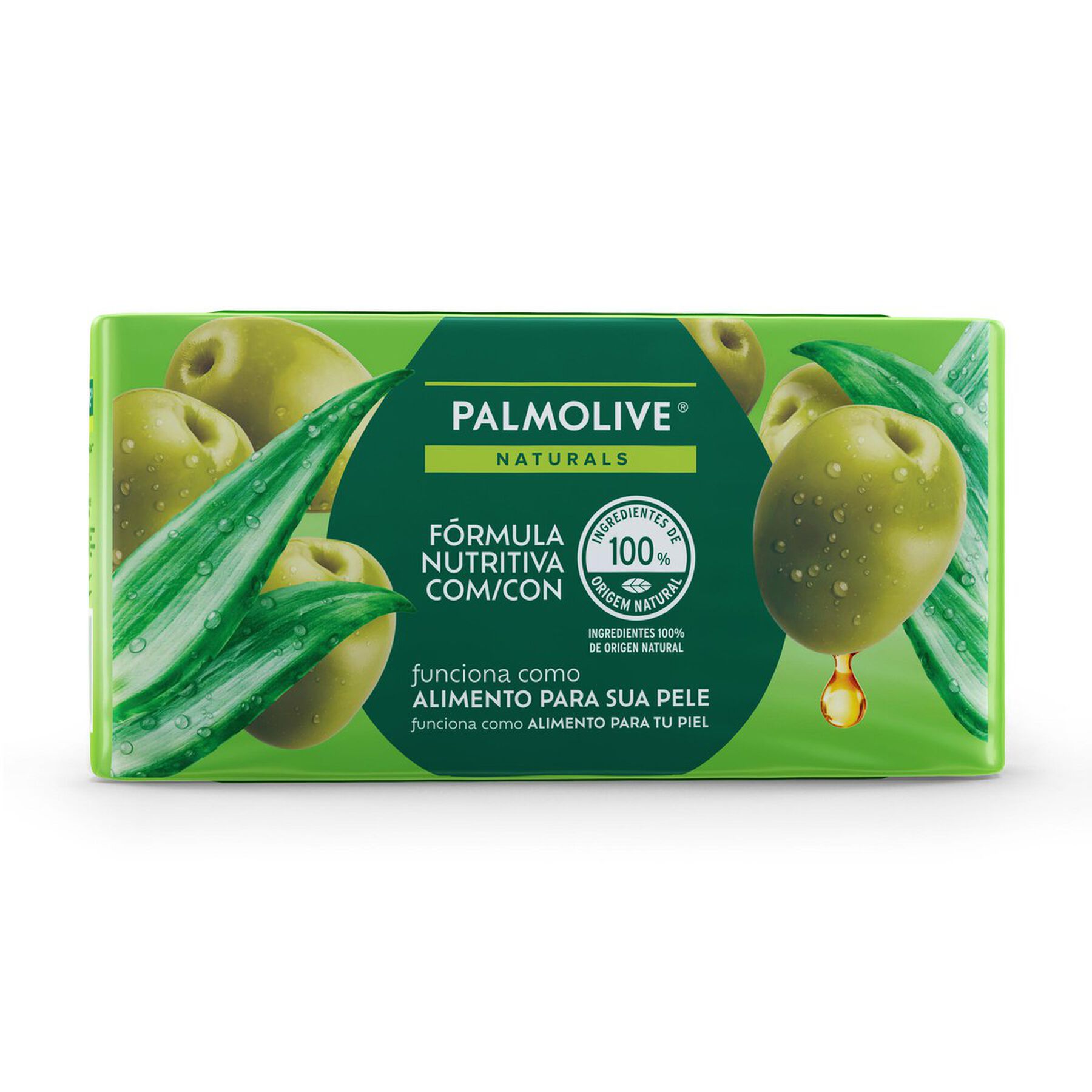 Sabonete em Barra Nutri&ccedil;&atilde;o Saud&aacute;vel Oliva e Aloe Vera Palmolive Naturals Envolt&oacute;rio 510g C/6 Unidades - Embalagem Leve Mais Pague Menos