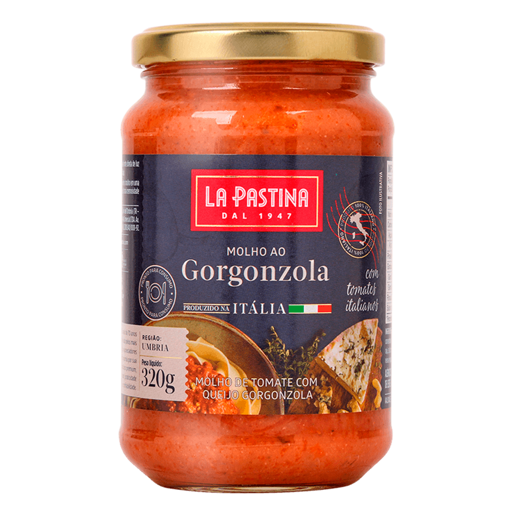 Molho ao Gorgonzola La Pastina Vidro 320g