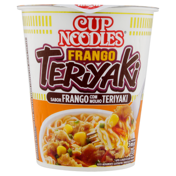 Macarrão Instantâneo Frango com Molho Teriyaki Nissin Cup Noodles Copo 72g
