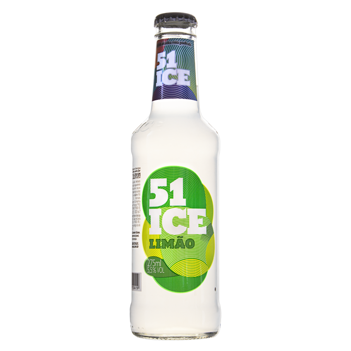 Bebida Mista Alco&oacute;lica Gaseificada Lim&atilde;o 51 Ice Garrafa 275ml