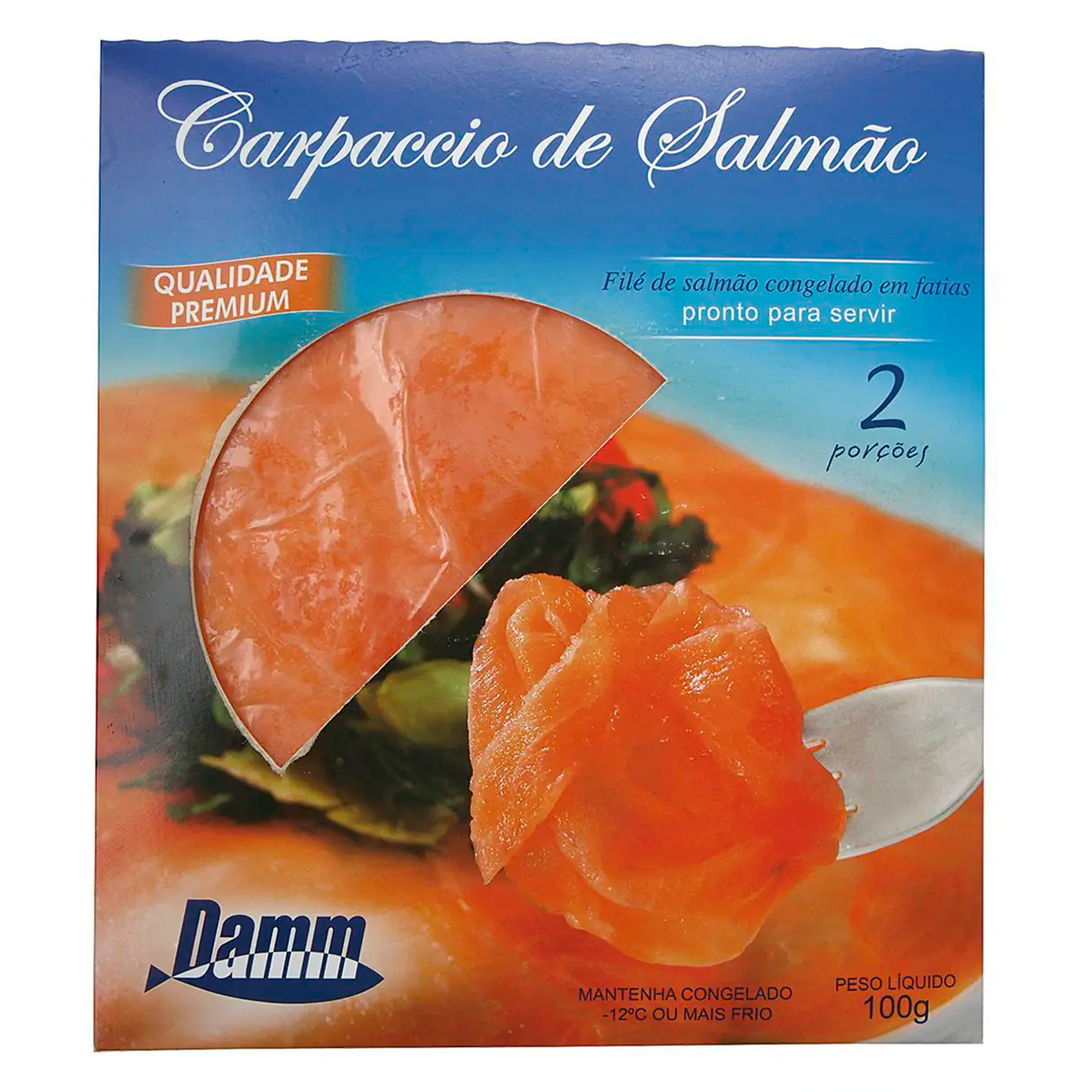 Carpaccio de Salm&atilde;o Damm Caixa 100g