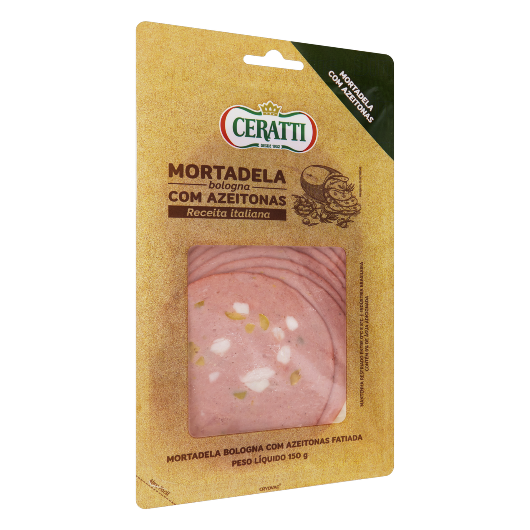 Mortadela Bologna com Azeitona Fatiada Ceratti 150g
