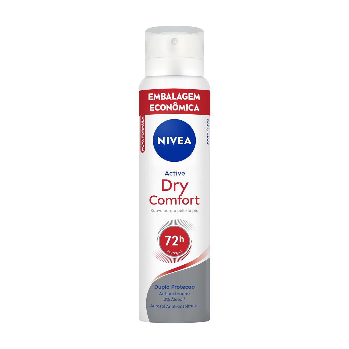 Desodorante Aerossol Active Dry Comfort Nivea 200ml - Embalagem Econ&ocirc;mica