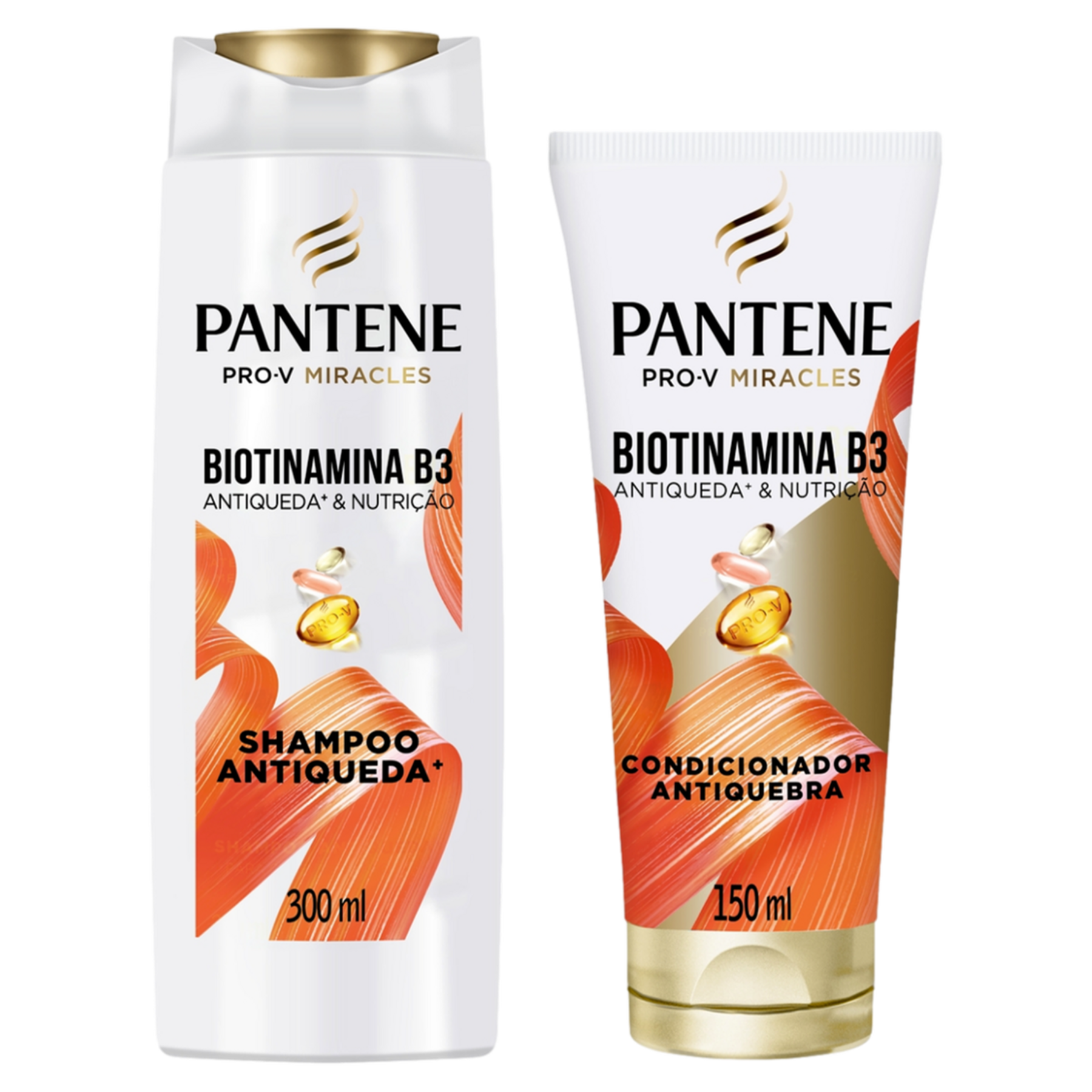 Shampoo 300ml + Condicionador Antiquebra 150ml Biotinamina B3 Antiqueda e Nutrição Pantene