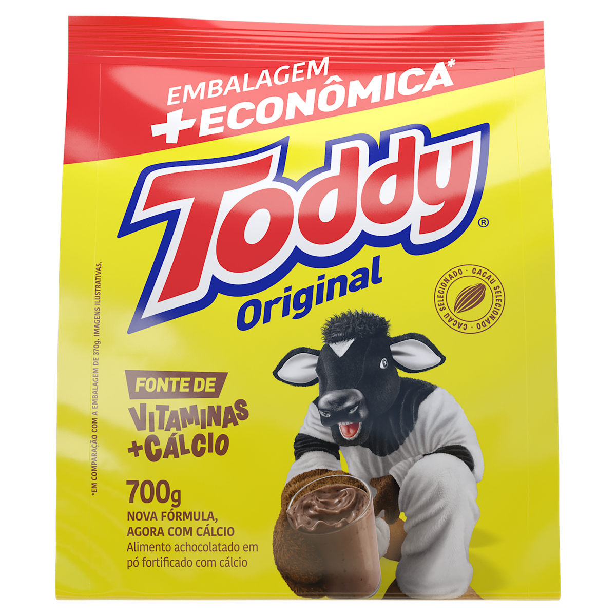 Achocolatado em P&oacute; Original Toddy Pacote 700g - Embalagem + Econ&ocirc;mica