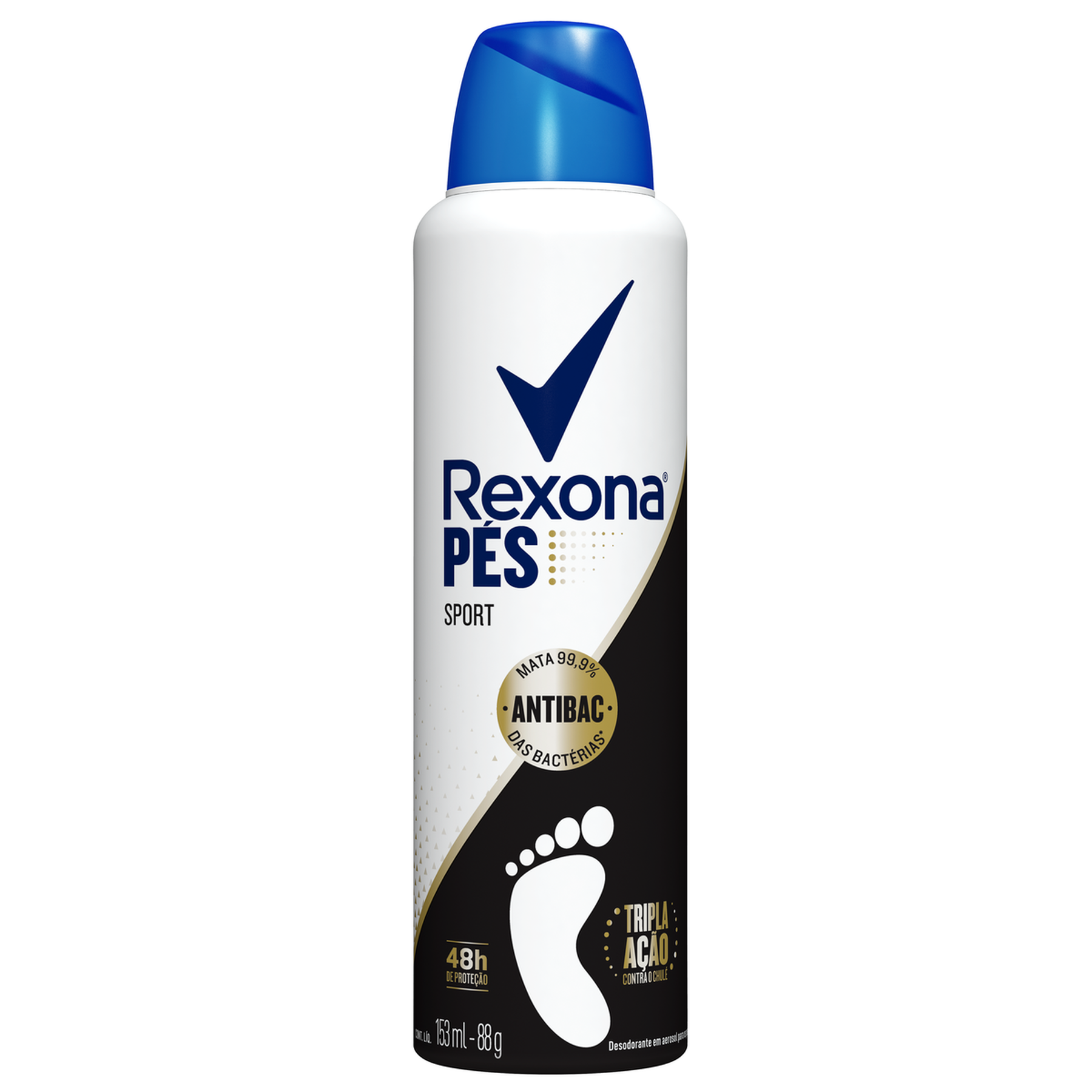 Desodorante Aerossol para os Pés Sport Rexona Frasco 153ml