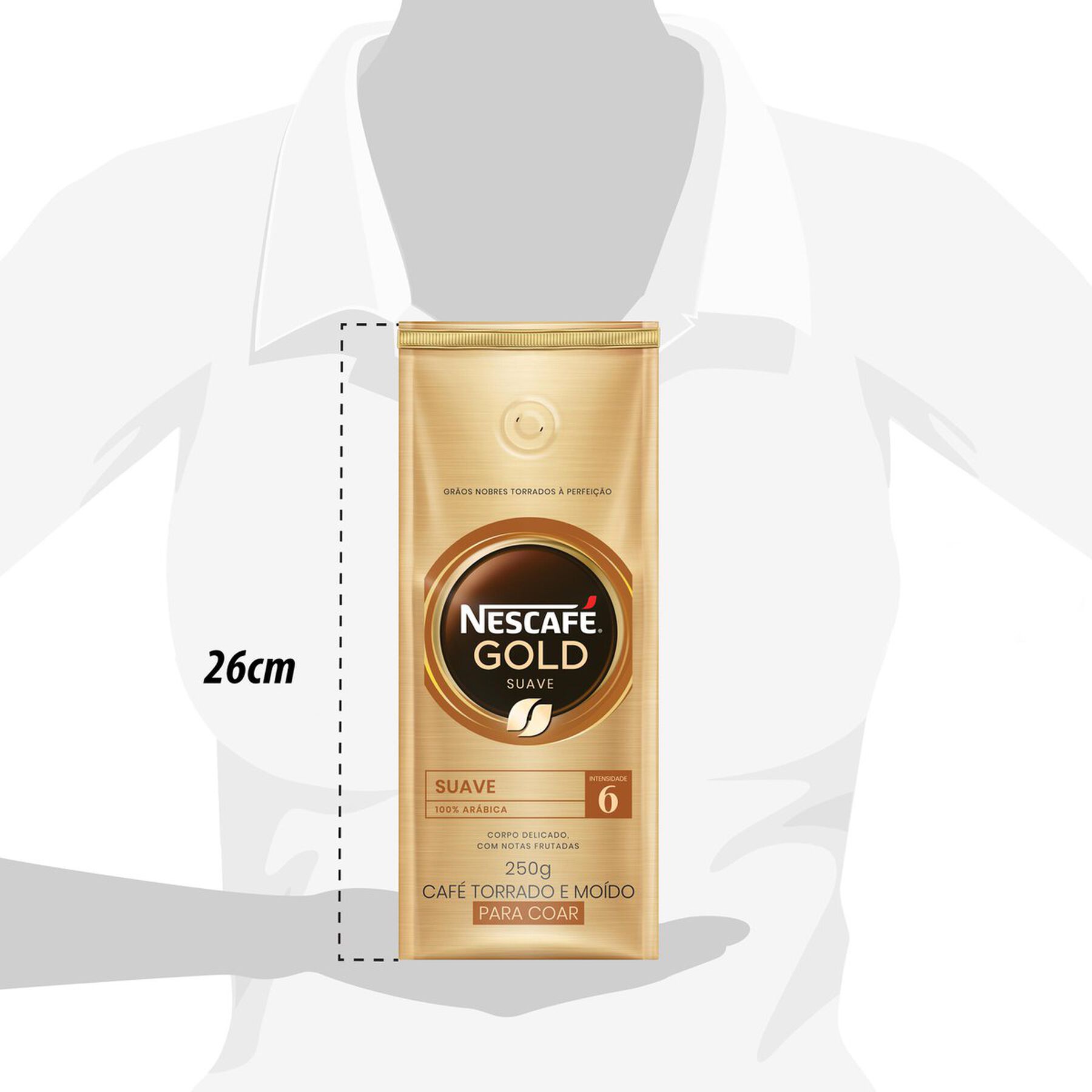 Caf&eacute; Torrado e Mo&iacute;do Suave Nescaf&eacute; Gold Pacote 250g