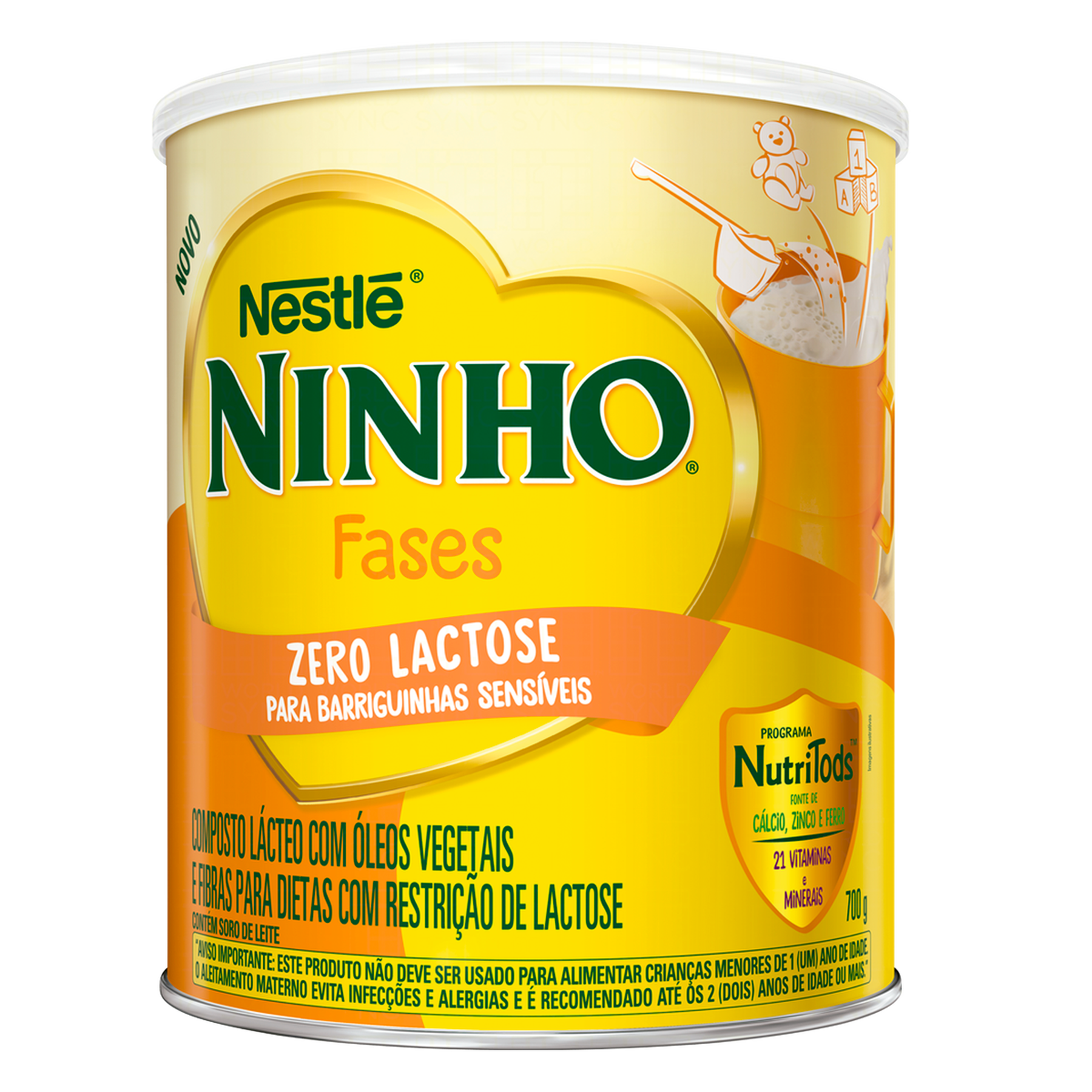 Composto Lácteo Zero Lactose Ninho Fases Nestlé Lata 700g