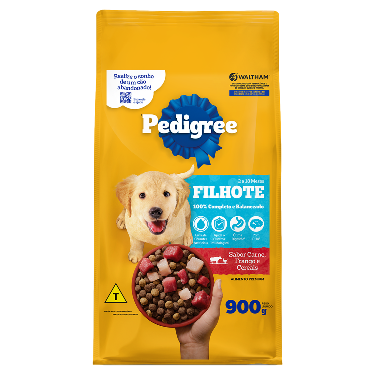 Alimento para C&atilde;es Filhotes Carne, Frango e Cereais Pedigree Pacote 900g