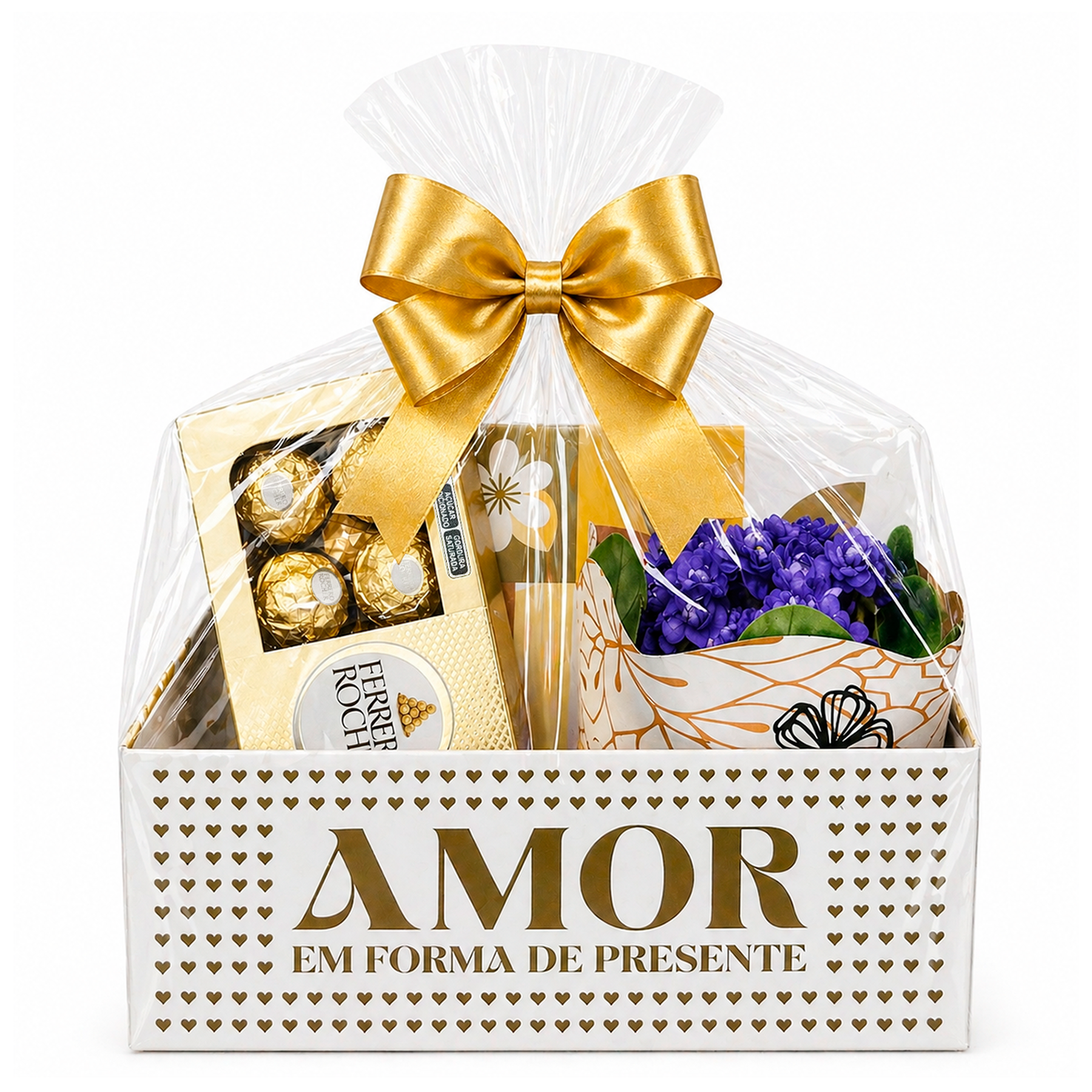 Kit Violeta Pote 11 Sortida + Bombom Ferrero Rocher Caixa C/8 Unidades