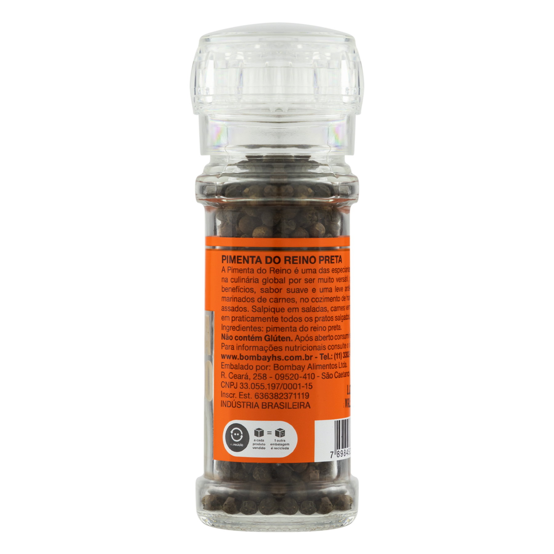Moedor Pimenta do Reino Preta Bombay 50g