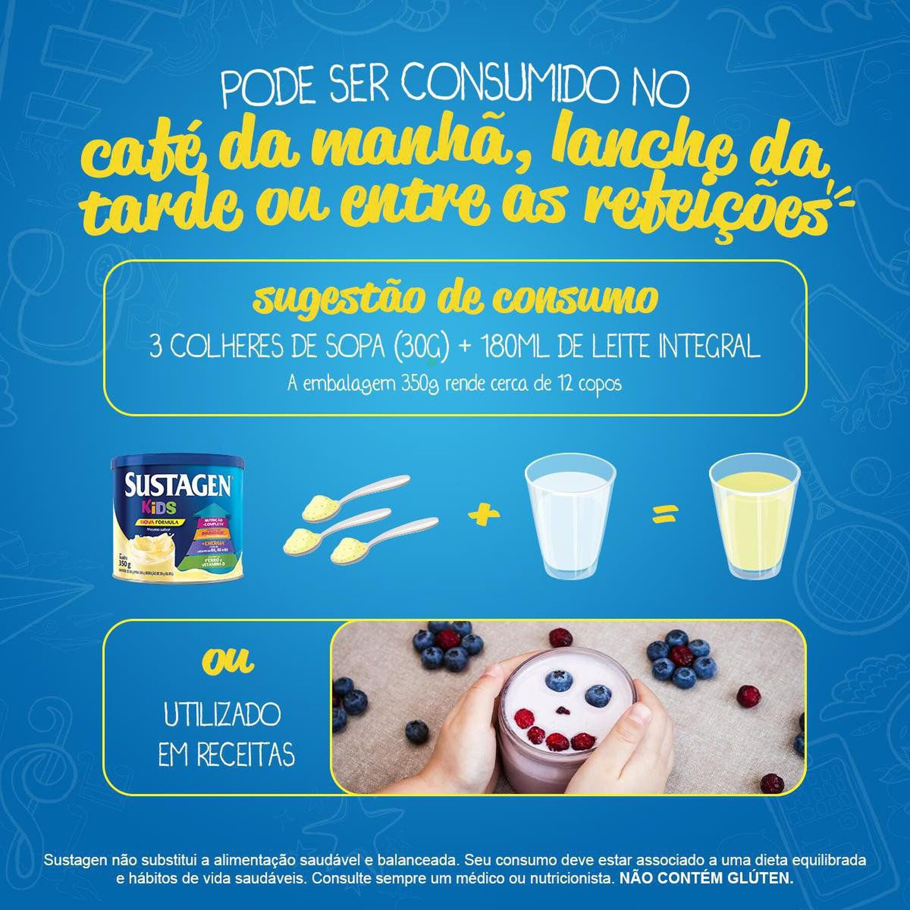 Complemento Alimentar Baunilha Sustagen Kids Lata 380g