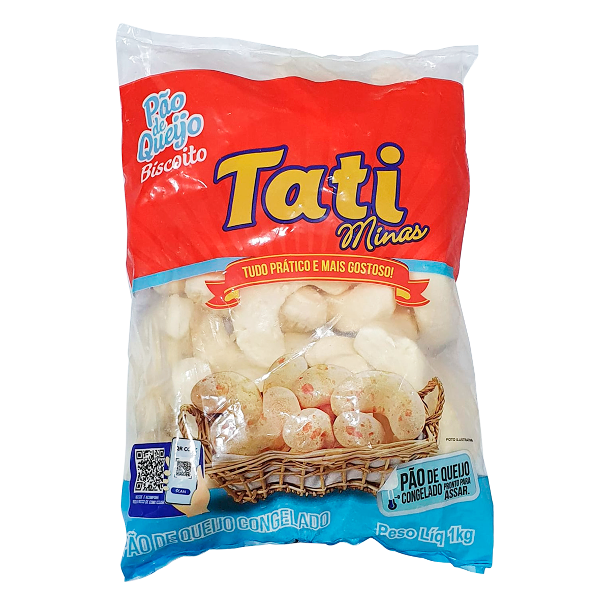 P&atilde;o de Queijo Biscoito Tati Minas Pacote 1kg