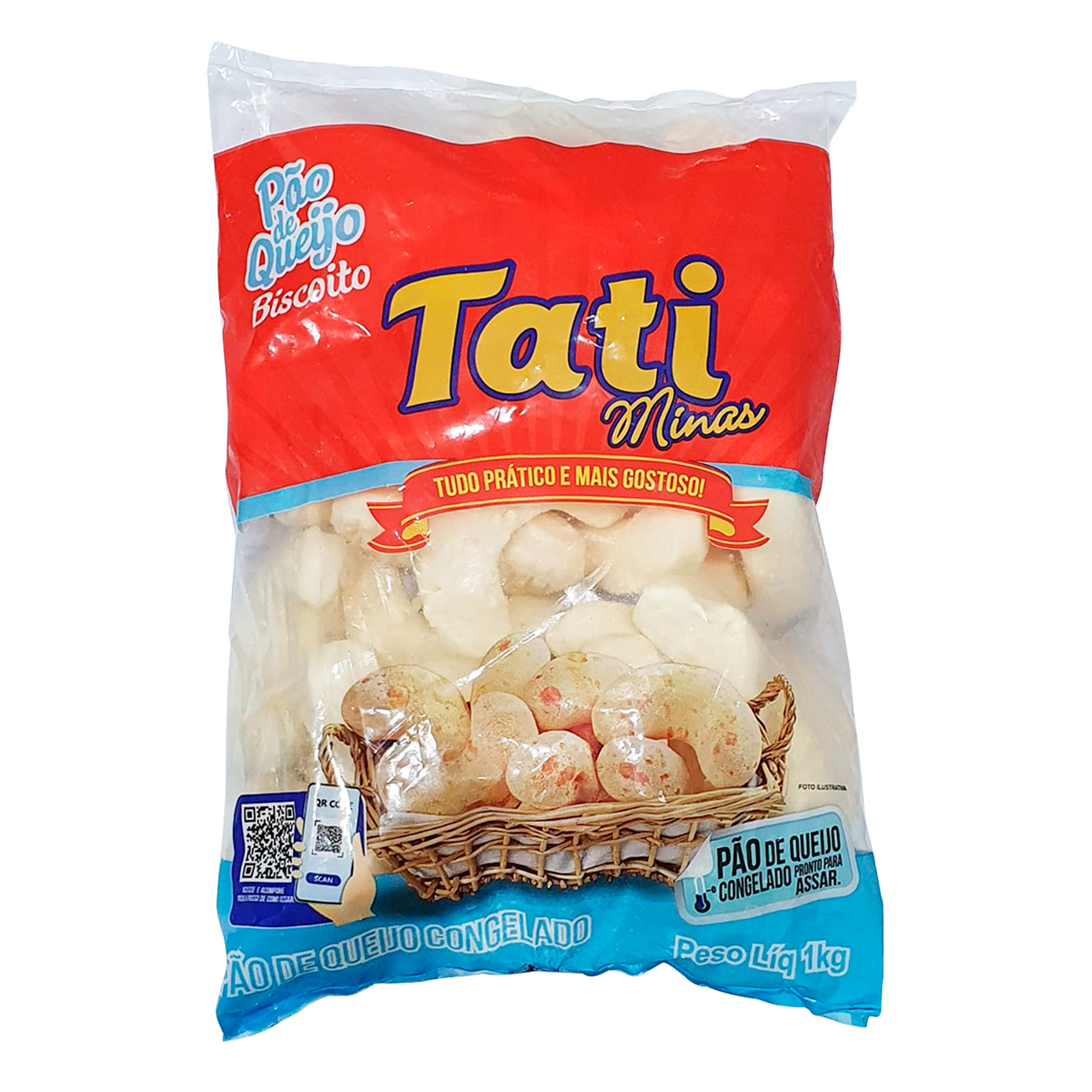 Pão de Queijo Biscoito Tati Minas Pacote 1kg