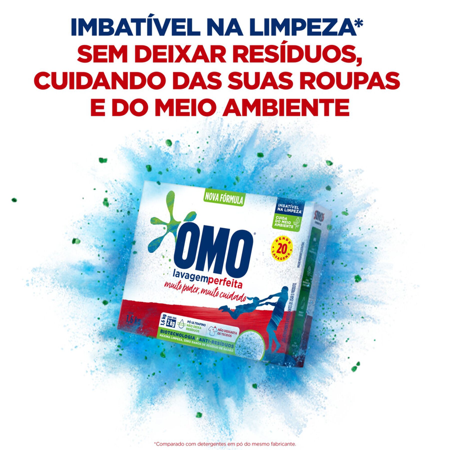 Sabão em Pó Omo Lavagem Perfeita Caixa 1,6kg
