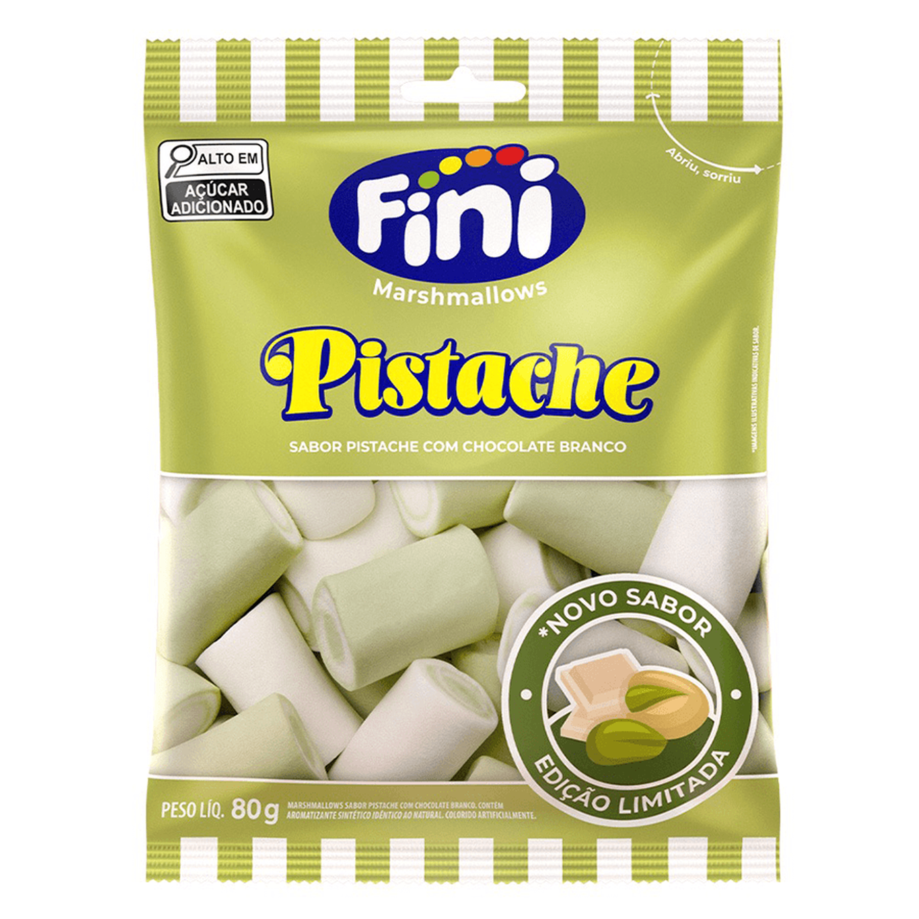 Marshmallow Fini Pistache Pacote 80g