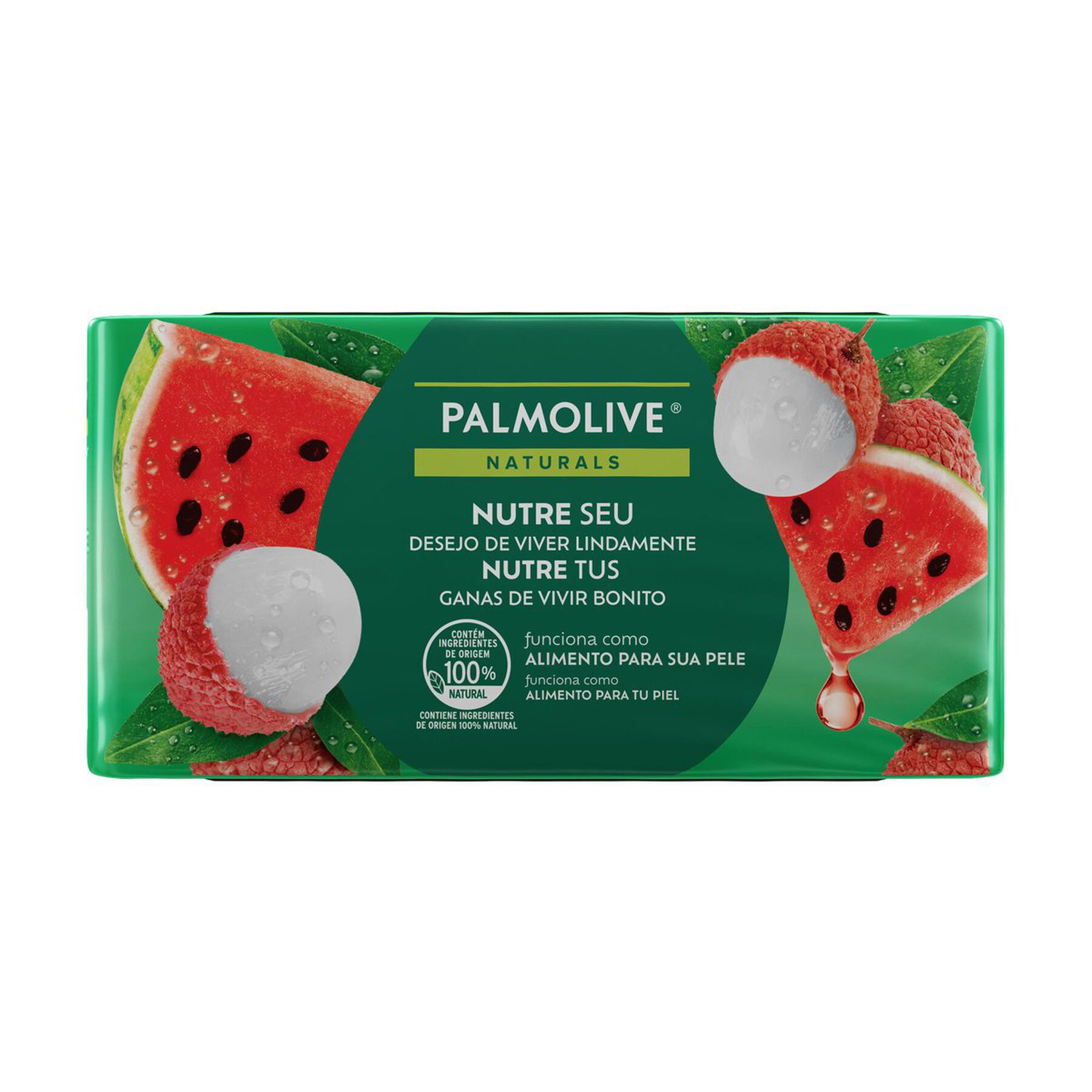 Sabonete em Barra Hidratação Refrescante Melancia e Lichia Palmolive Naturals Envoltório 510g C/6 Unidades