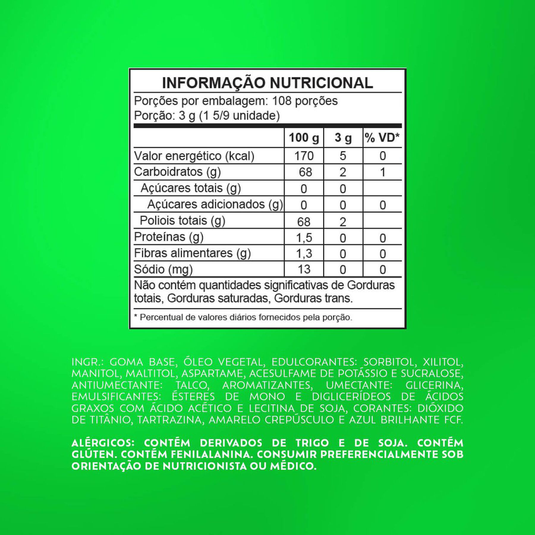 Chiclete Trident XSenses Spearmint Sem Açúcar Garrafa 54g
