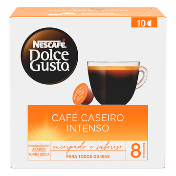 Café em Cápsula Torrado e Moído Caseiro Intenso Dolce Gusto Nescafé Caixa C/10 Unidades