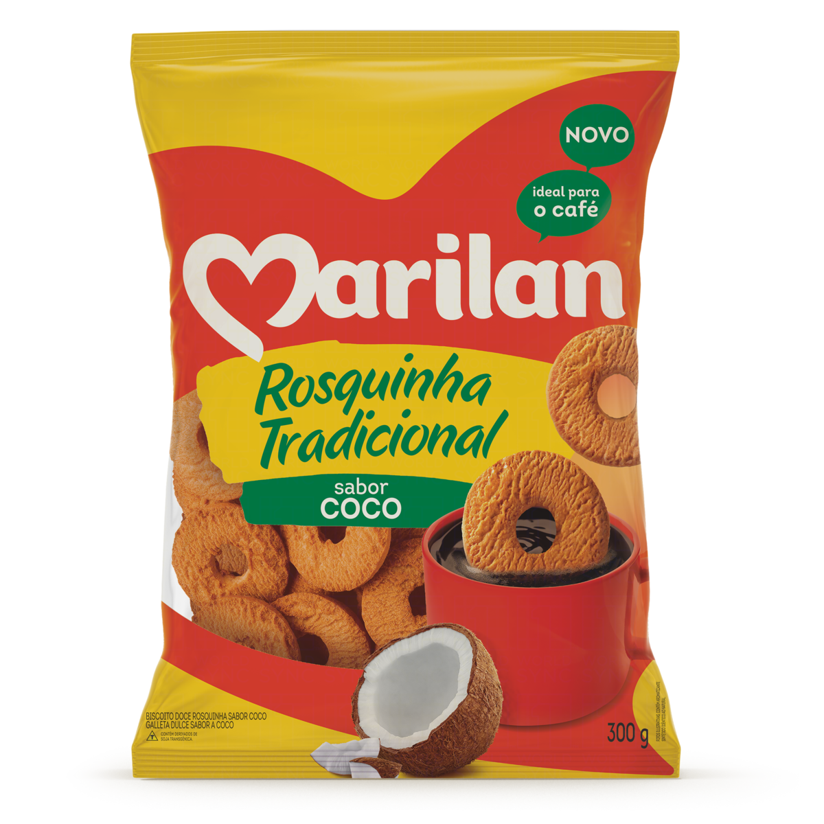 Biscoito Rosquinha Coco Marilan Pacote 300g