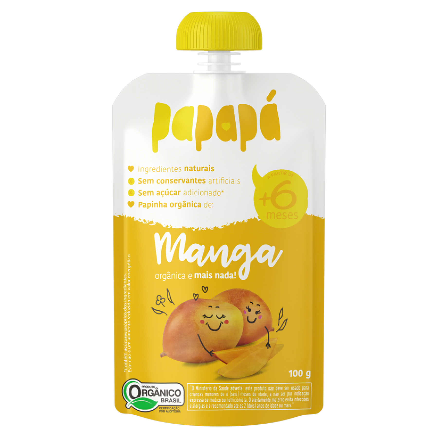 Papinha Orgânica Manga Papapá Squeeze 100g