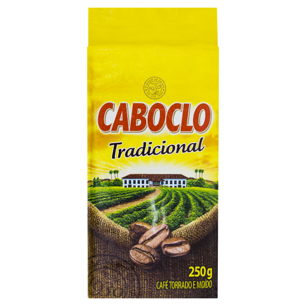 Caf&eacute; Torrado e Mo&iacute;do a V&aacute;cuo Tradicional Caboclo Pacote 250g