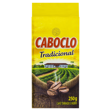 Café Torrado e Moído a Vácuo Tradicional Caboclo Pacote 250g
