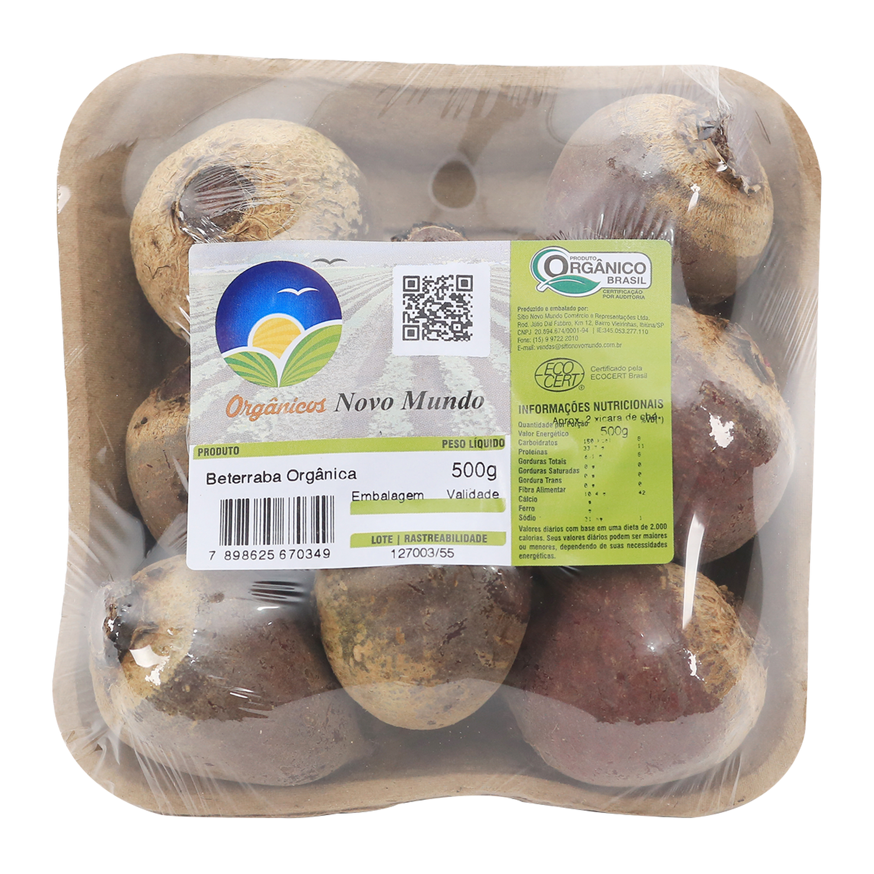 Beterraba Orgânico Bandeja 500g