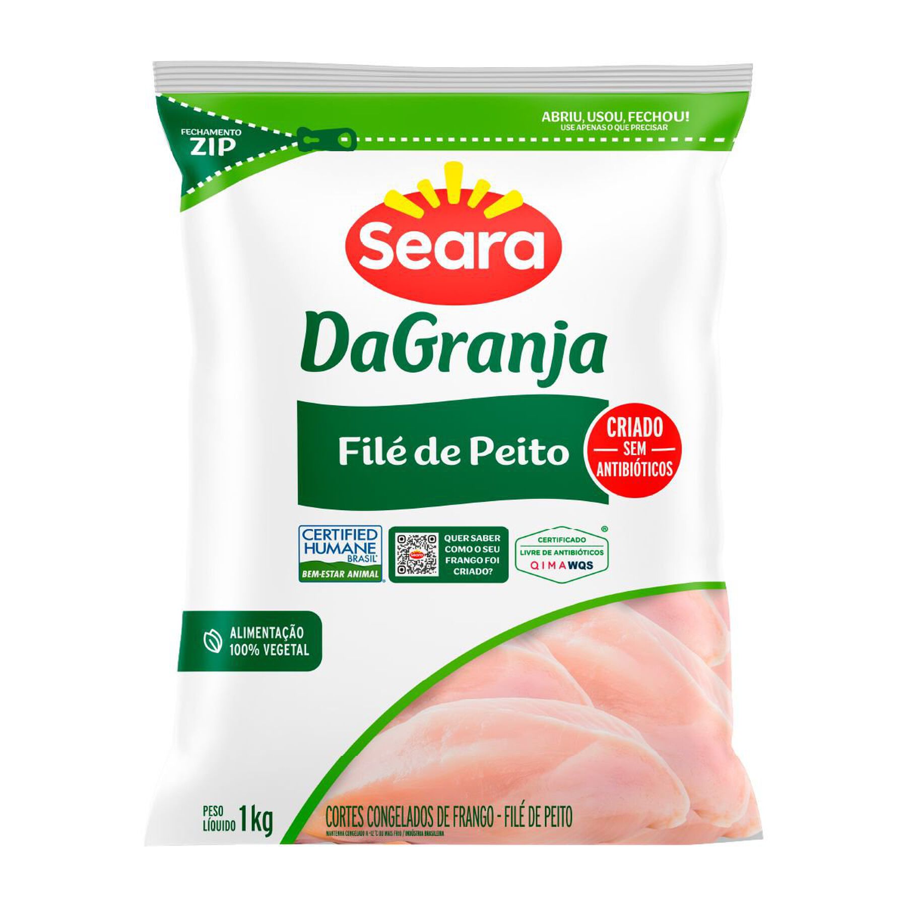 Fil&eacute; de peito Dagranja IQF 1kg&nbsp;