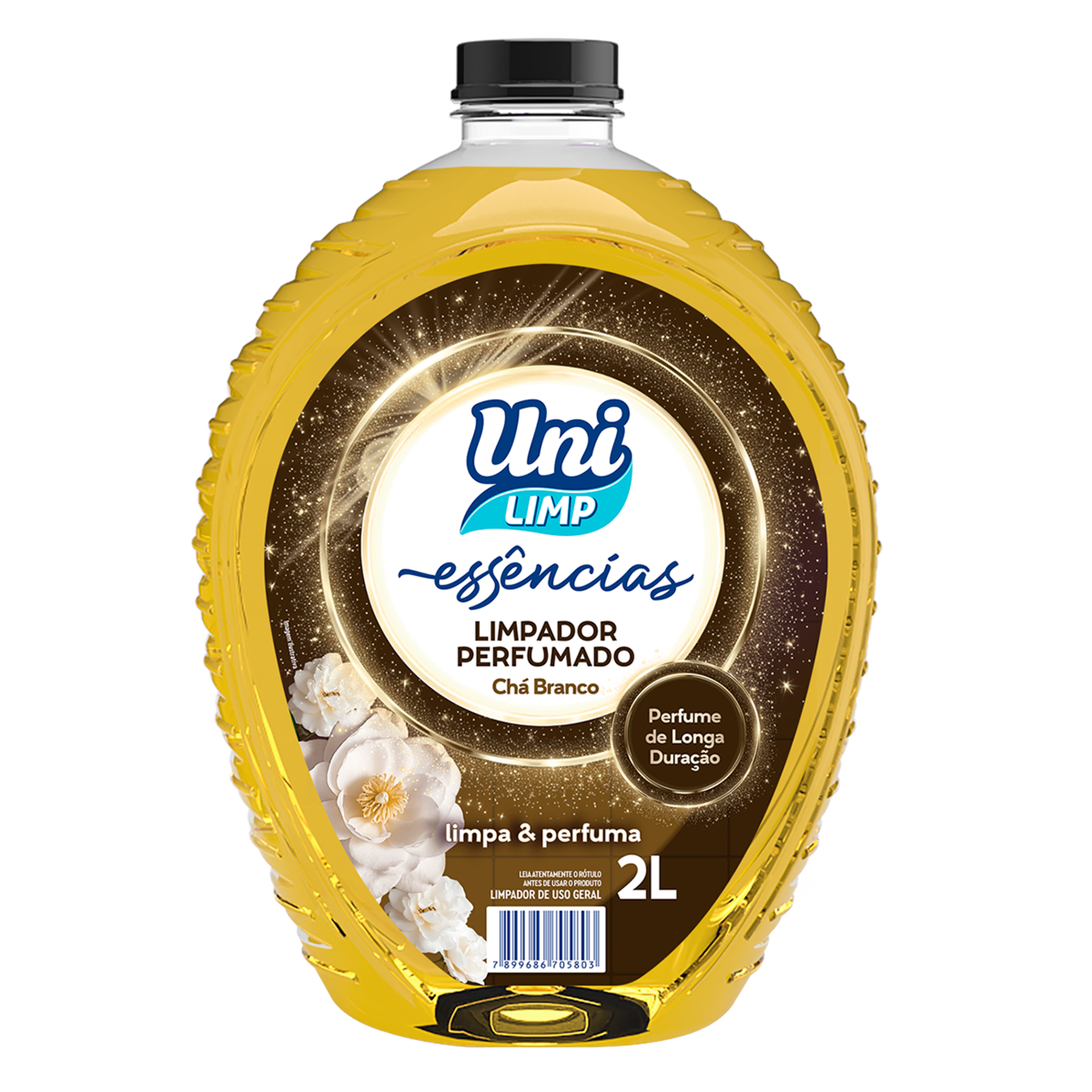 Limpador Perfumado Ch&aacute; Branco Ess&ecirc;ncias Uni Limp Frasco 2l