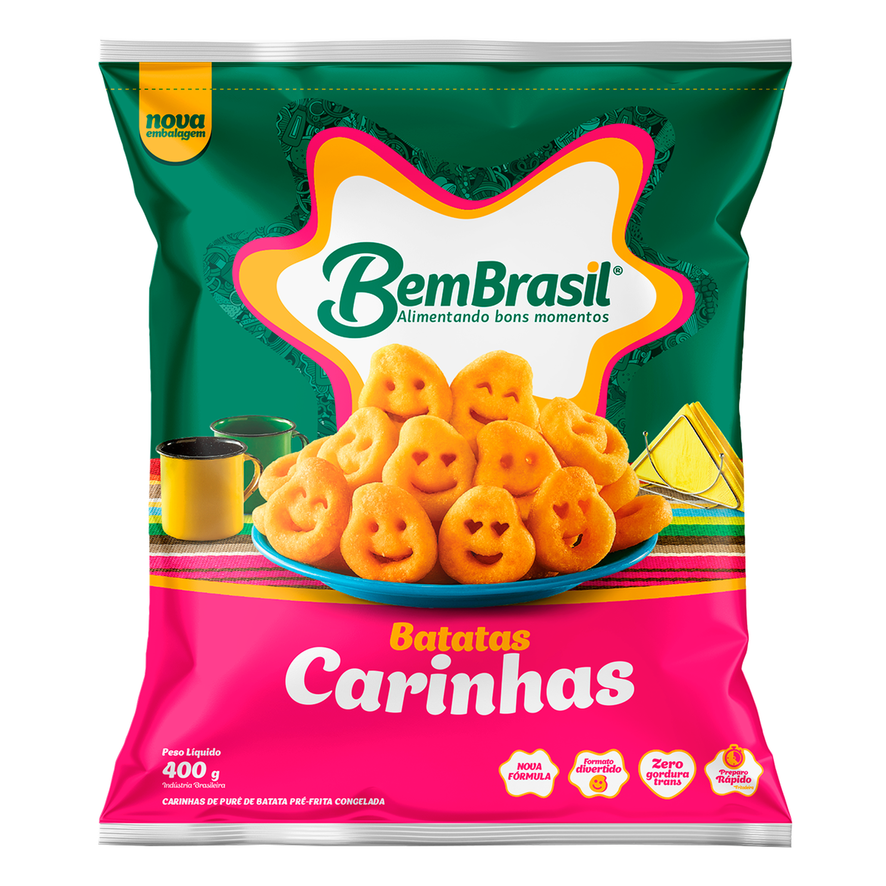 Batata Carinhas Bem Brasil Pacote 400g