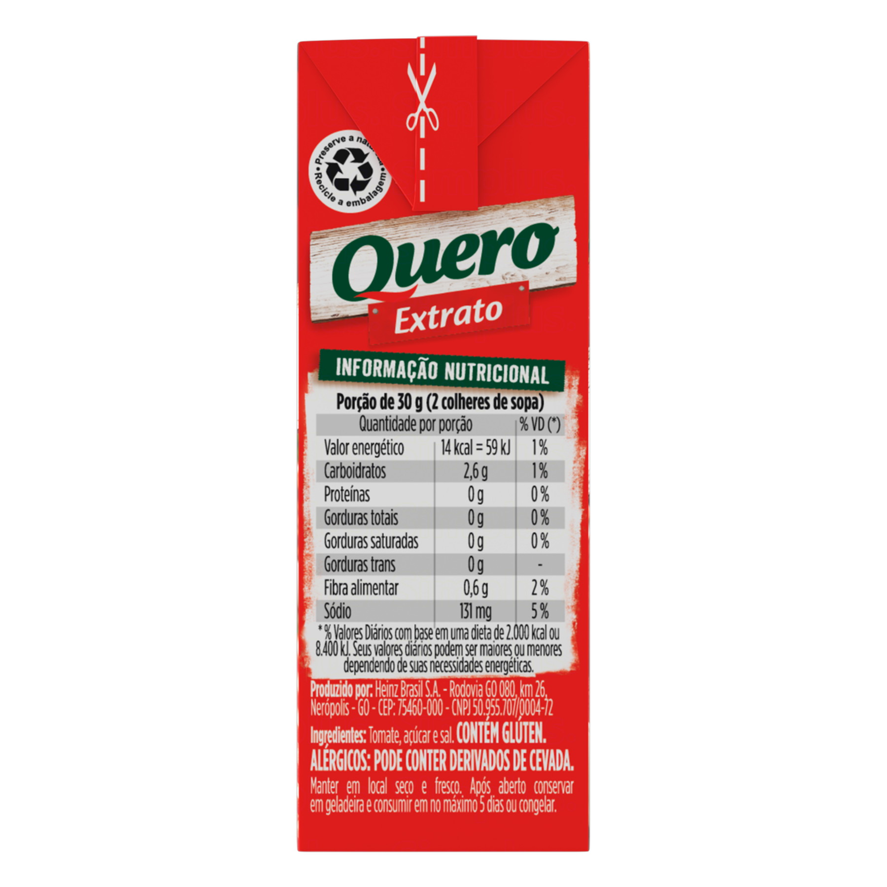 Extrato de Tomate Quero Caixa 130g