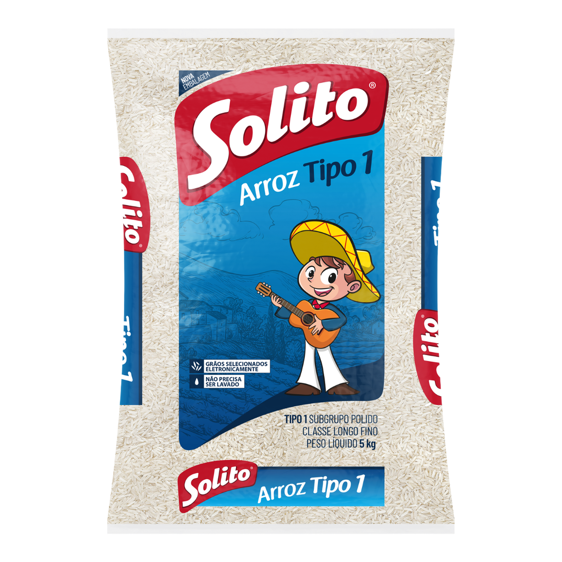 Arroz Branco Solito Tipo 1 Pacote 5kg
