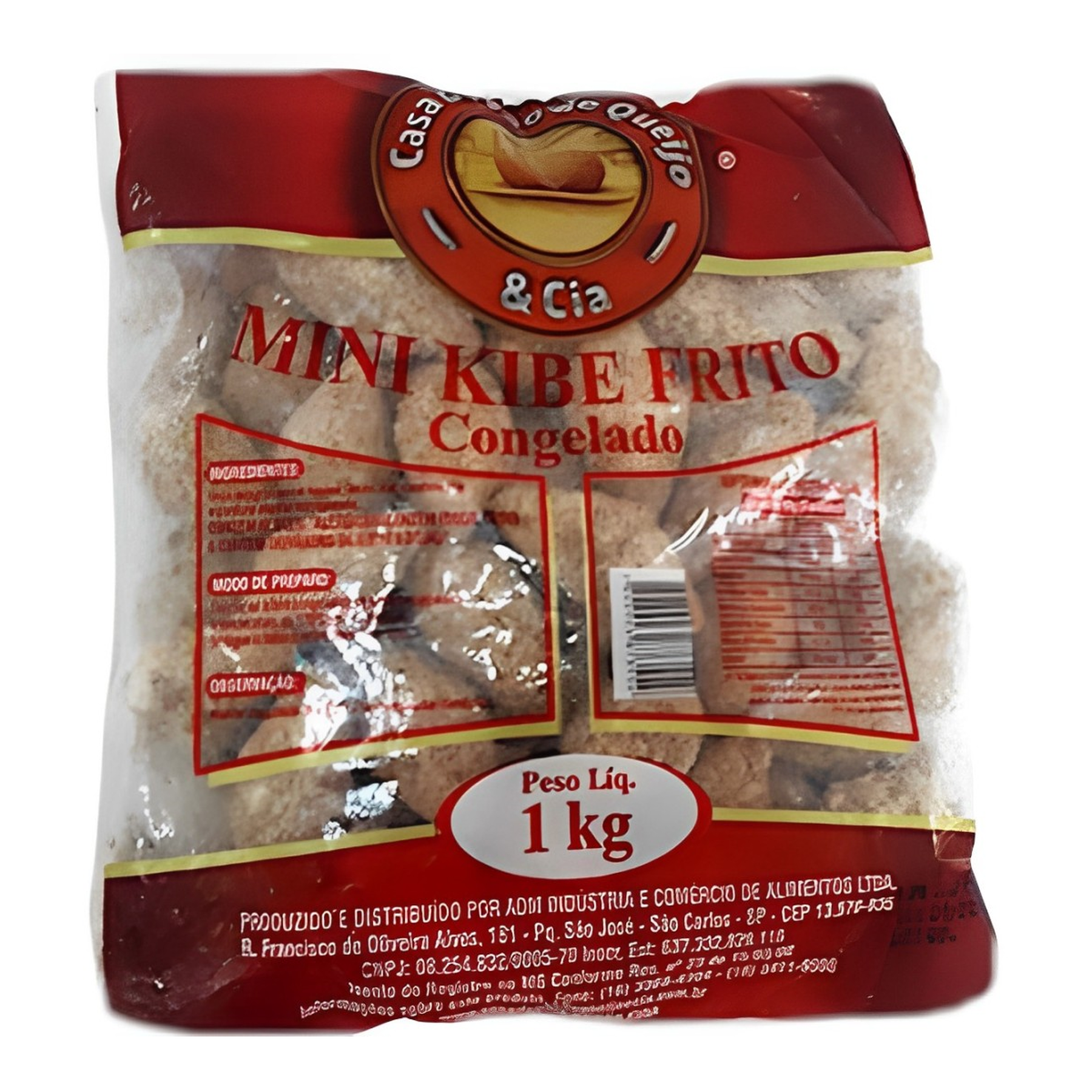 Mini Kibe Frito Congelado Casa do P&atilde;o de Queijo 1kg