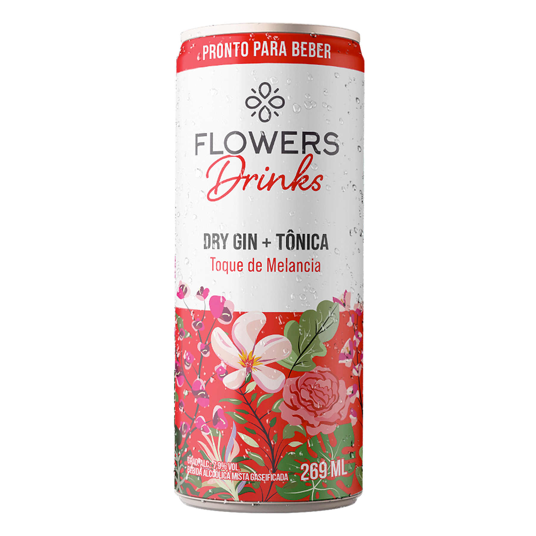Gin Tônica Melancia Flowers Lata 269ml
