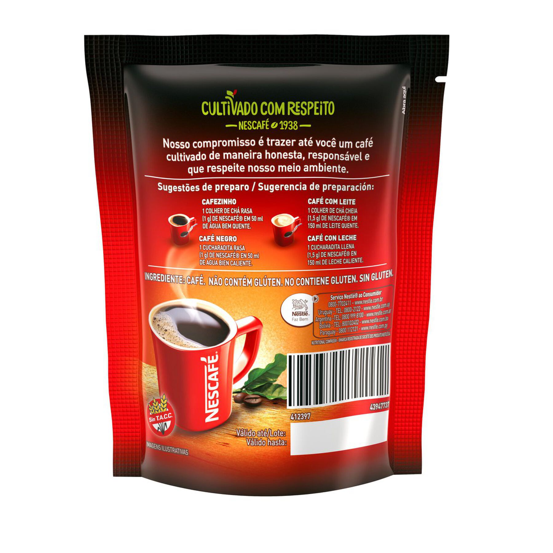 Café Solúvel Forte Nescafé Tradição Sachê 50g