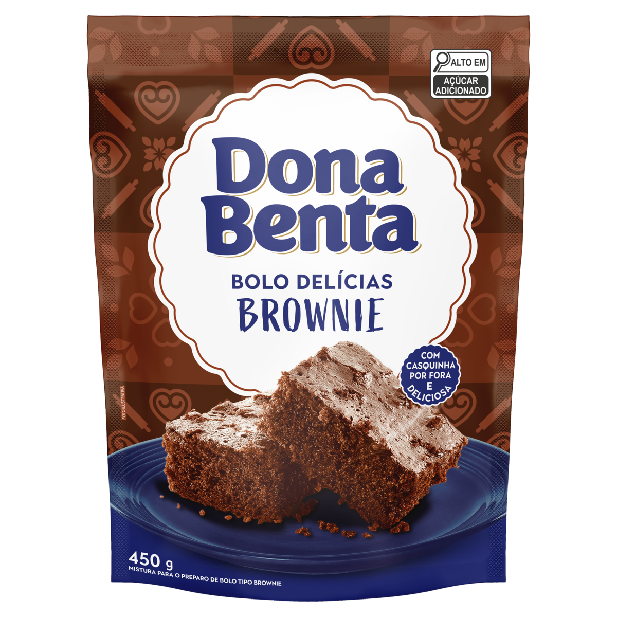 Mistura para Bolo Brownie Dona Benta Del&iacute;cias Sach&ecirc; 450g