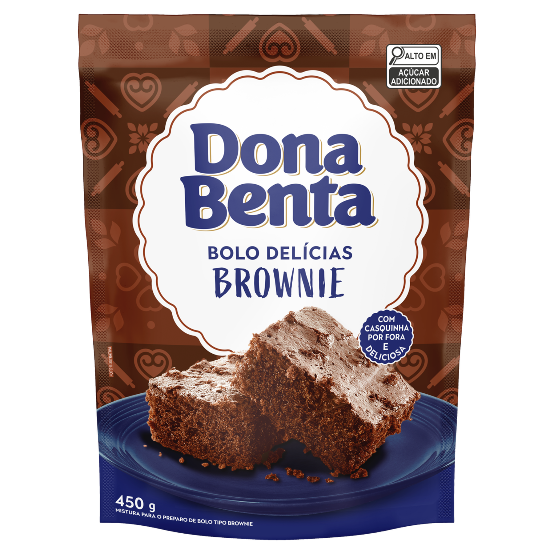 Mistura para Bolo Brownie Dona Benta Del&iacute;cias Sach&ecirc; 450g