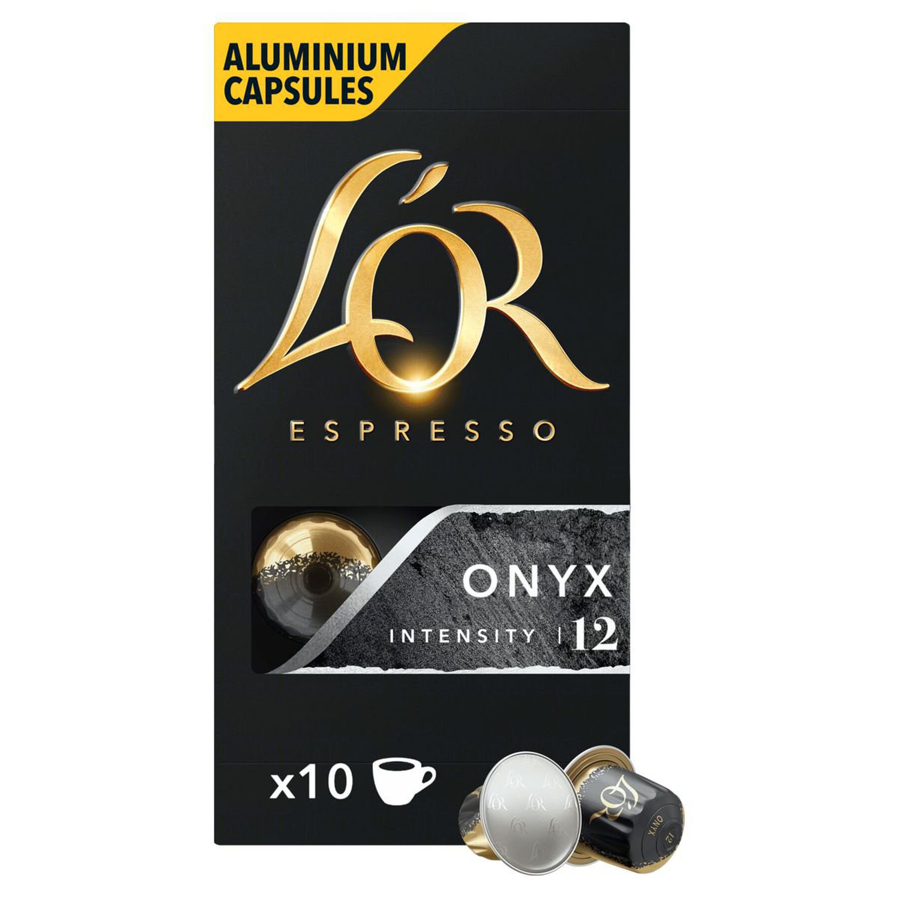 Caf&eacute; em C&aacute;psula Torrado e Mo&iacute;do Espresso Onyx L'or Caixa 52g 10 Unidades