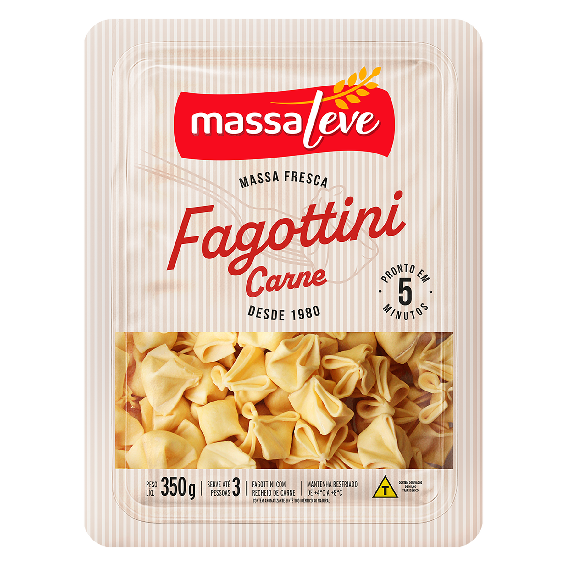 Massa Fresca Fagottini de Carne Massa Leve Pacote 350g
