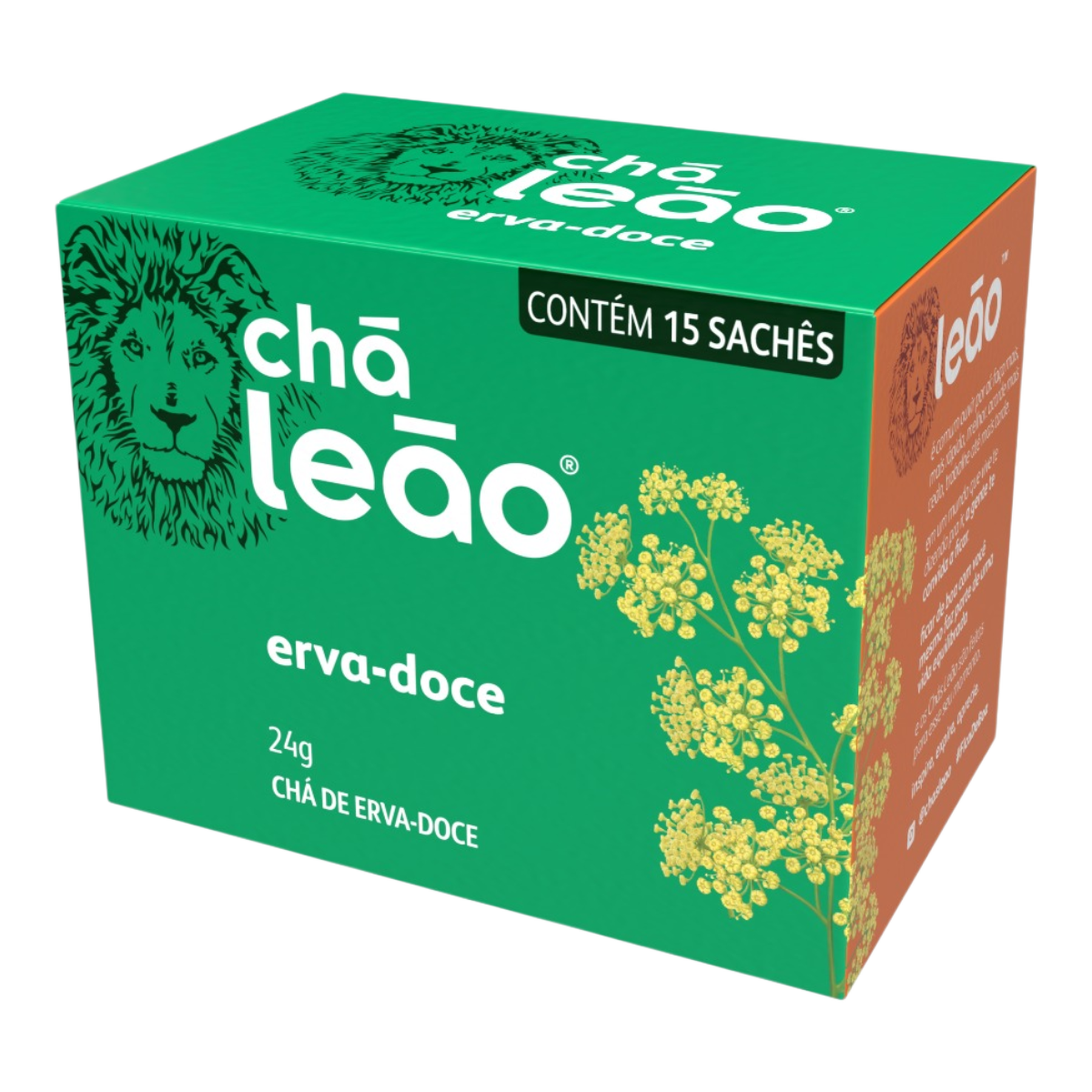 Ch&aacute; Erva-Doce Ch&aacute; Le&atilde;o Caixa 24g 15 Unidades