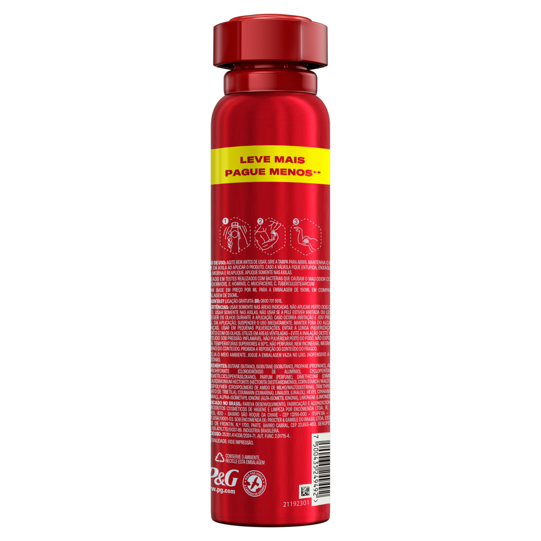 Antitranspirante Aerossol Refrescante Old Spice 250ml Spray Leve Mais Pague Menos