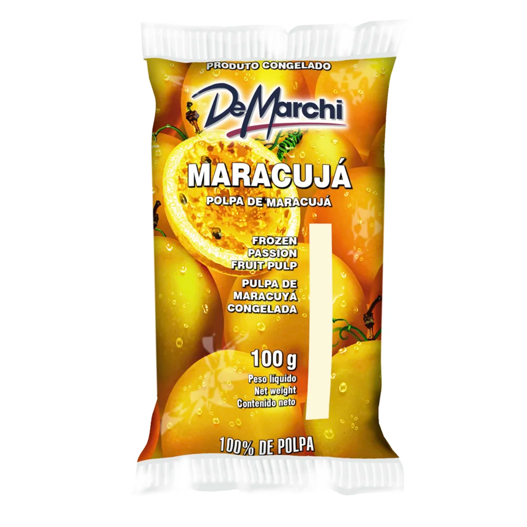 Polpa de Fruta Congelada de Maracuj&aacute; De Marchi Pacote 100g
