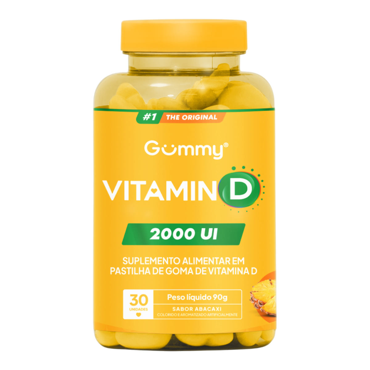 Suplemento Alimentar em Pastilhas de Goma Vitamin D Gummy Frasco 90g