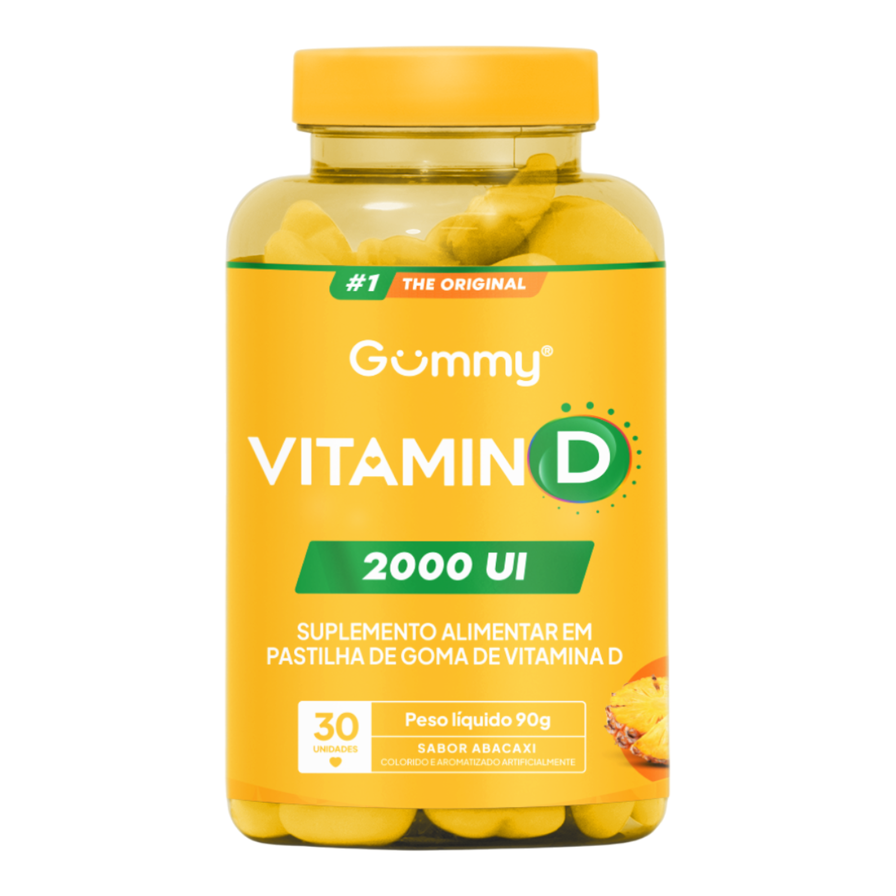 Suplemento Alimentar em Pastilhas de Goma Vitamin D Gummy Frasco 90g