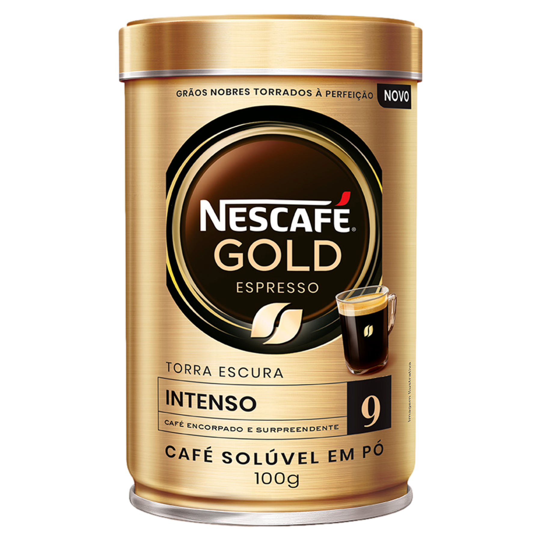 Café Solúvel em Pó Espresso Intenso Nescafé Gold Lata 100g
